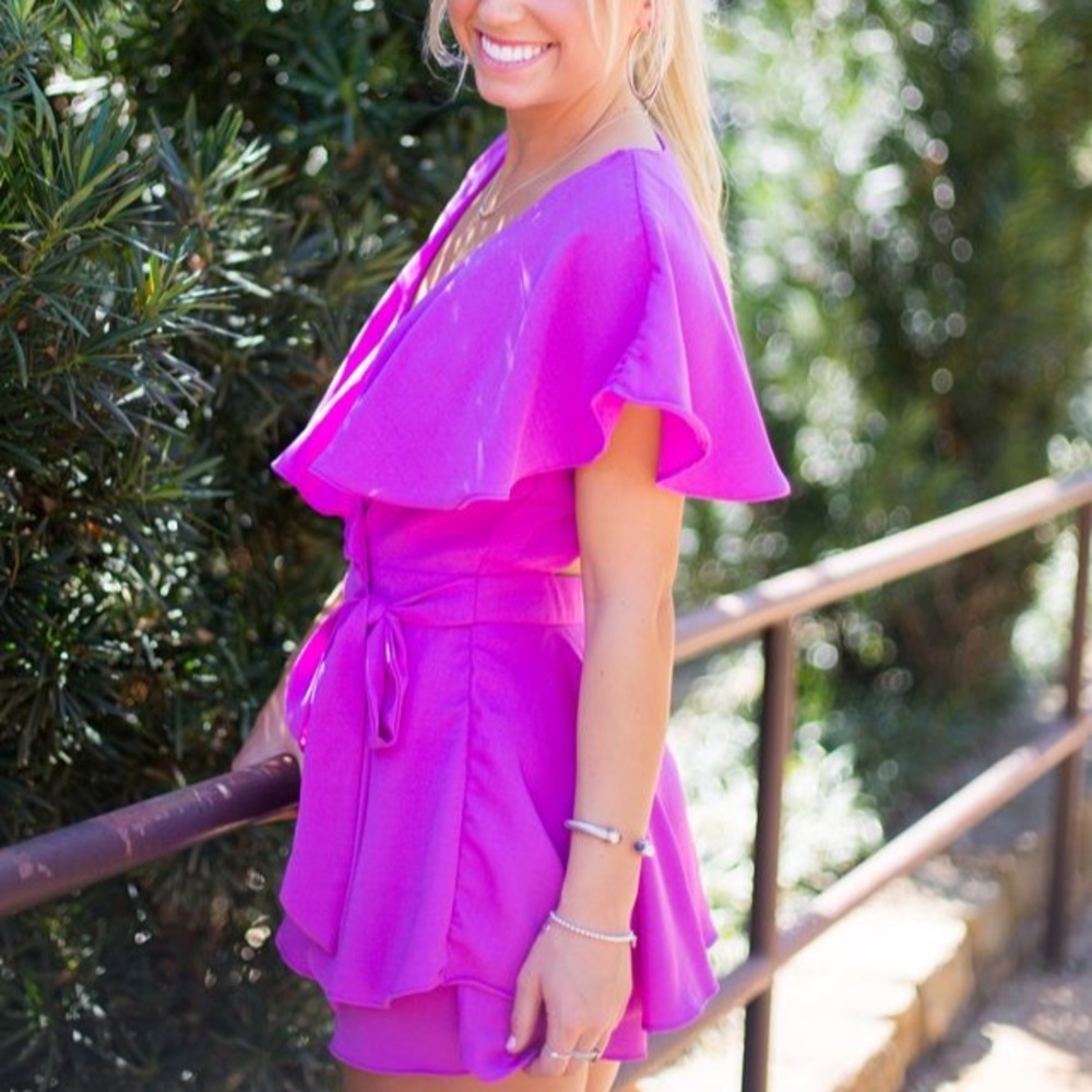 Fuschia romper from the Impeccable Pig